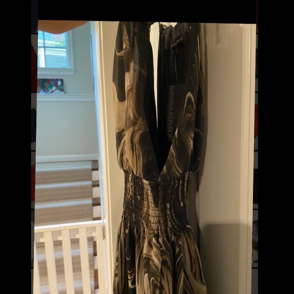 Banana republic brown tan and black midi dress - Picture 2 of 4